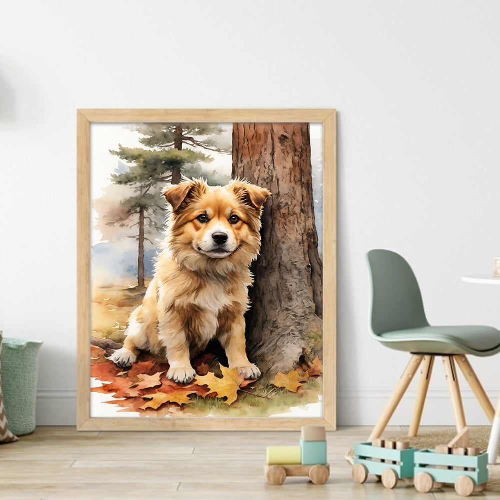 Puppy - 11CT Stamped Cross Stitch 40*50CM