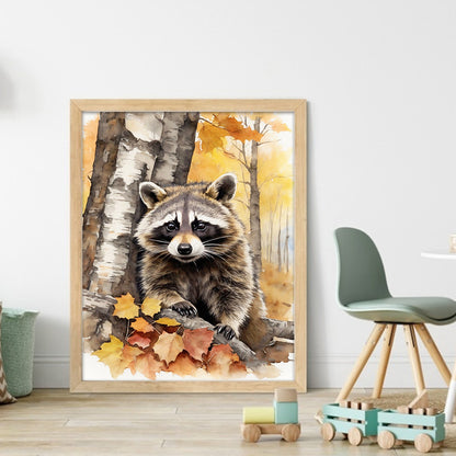 Raccoon - 11CT Stamped Cross Stitch 40*50CM