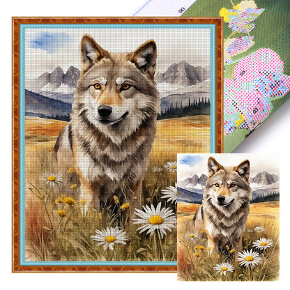 Wolf - 11CT Stamped Cross Stitch 40*50CM