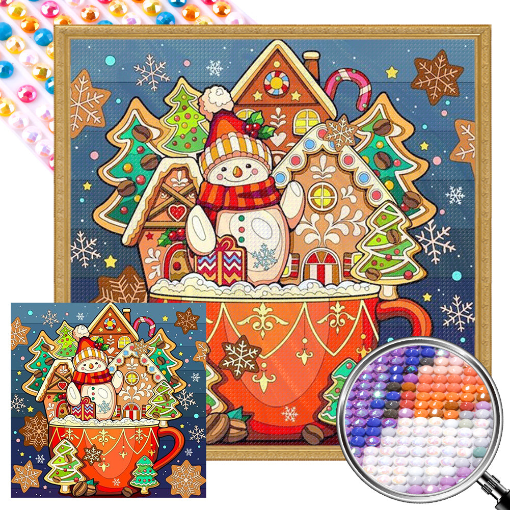 Christmas Sweet Drink - Full AB Round Drill Diamond Painting 40*40CM