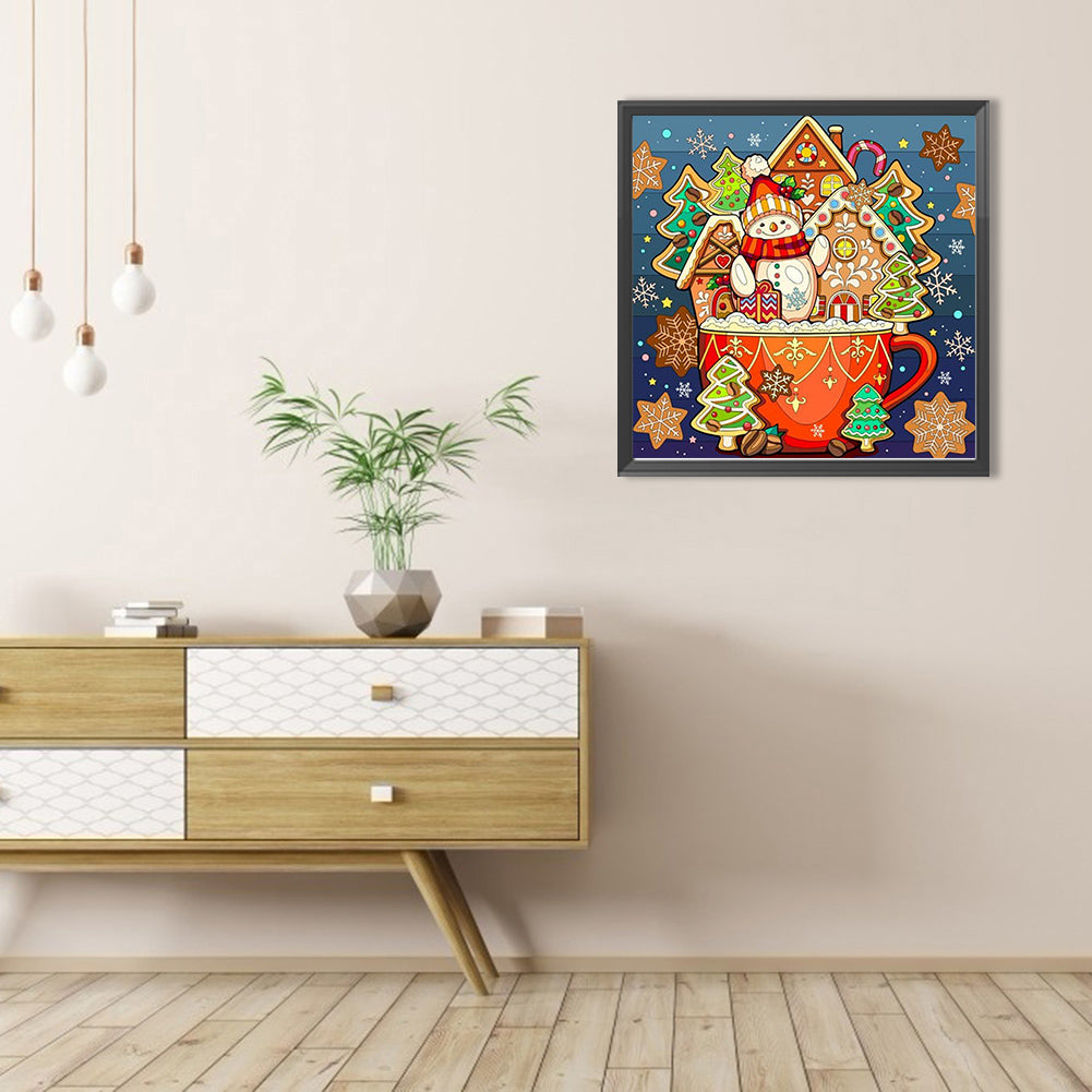 Christmas Sweet Drink - Full AB Round Drill Diamond Painting 40*40CM