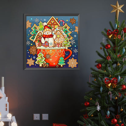 Christmas Sweet Drink - Full AB Round Drill Diamond Painting 40*40CM