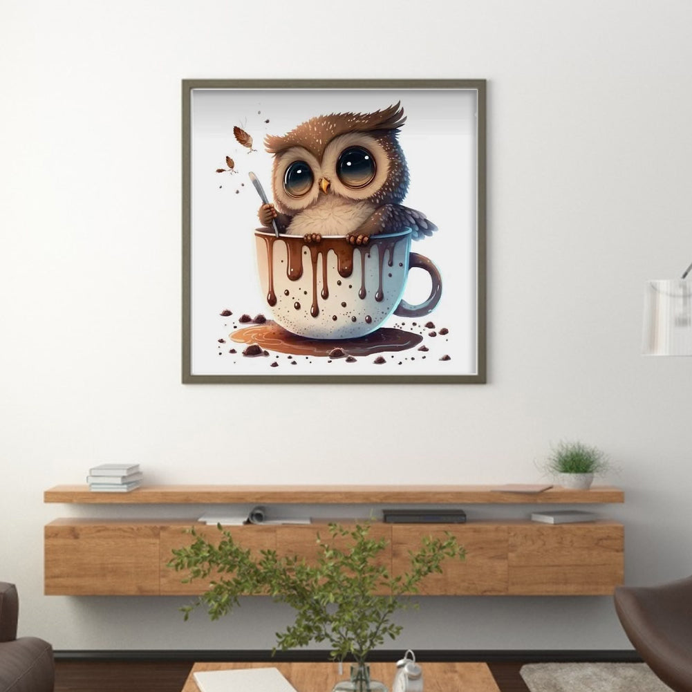 Cat Coffee - 11CT Stamped Cross Stitch 40*40CM