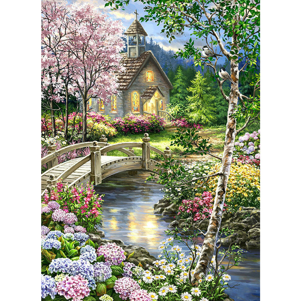 Pastoral Scenery - Full AB Round Drill Diamond Painting 40*55CM