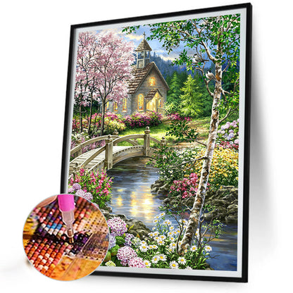 Pastoral Scenery - Full AB Round Drill Diamond Painting 40*55CM