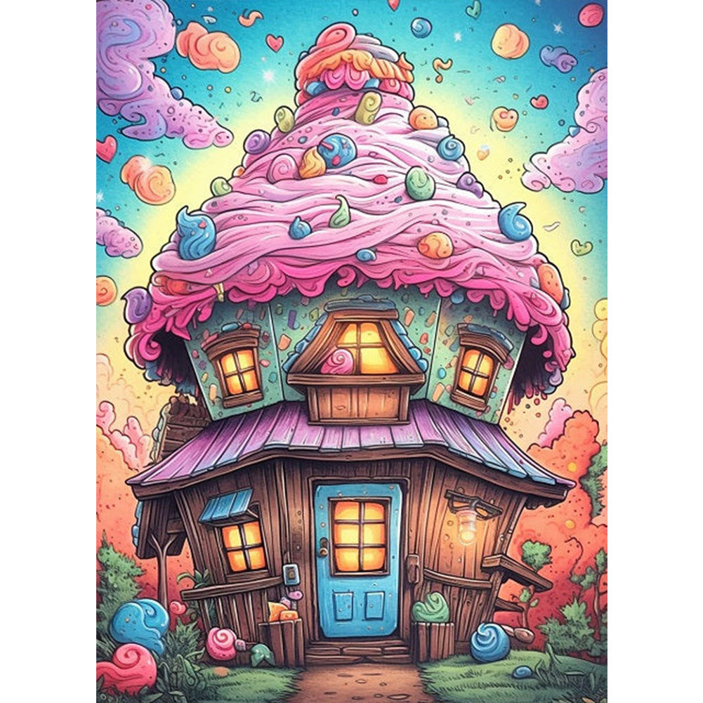 Ice Cream Shack - Full AB Round Drill Diamond Painting 40*55CM