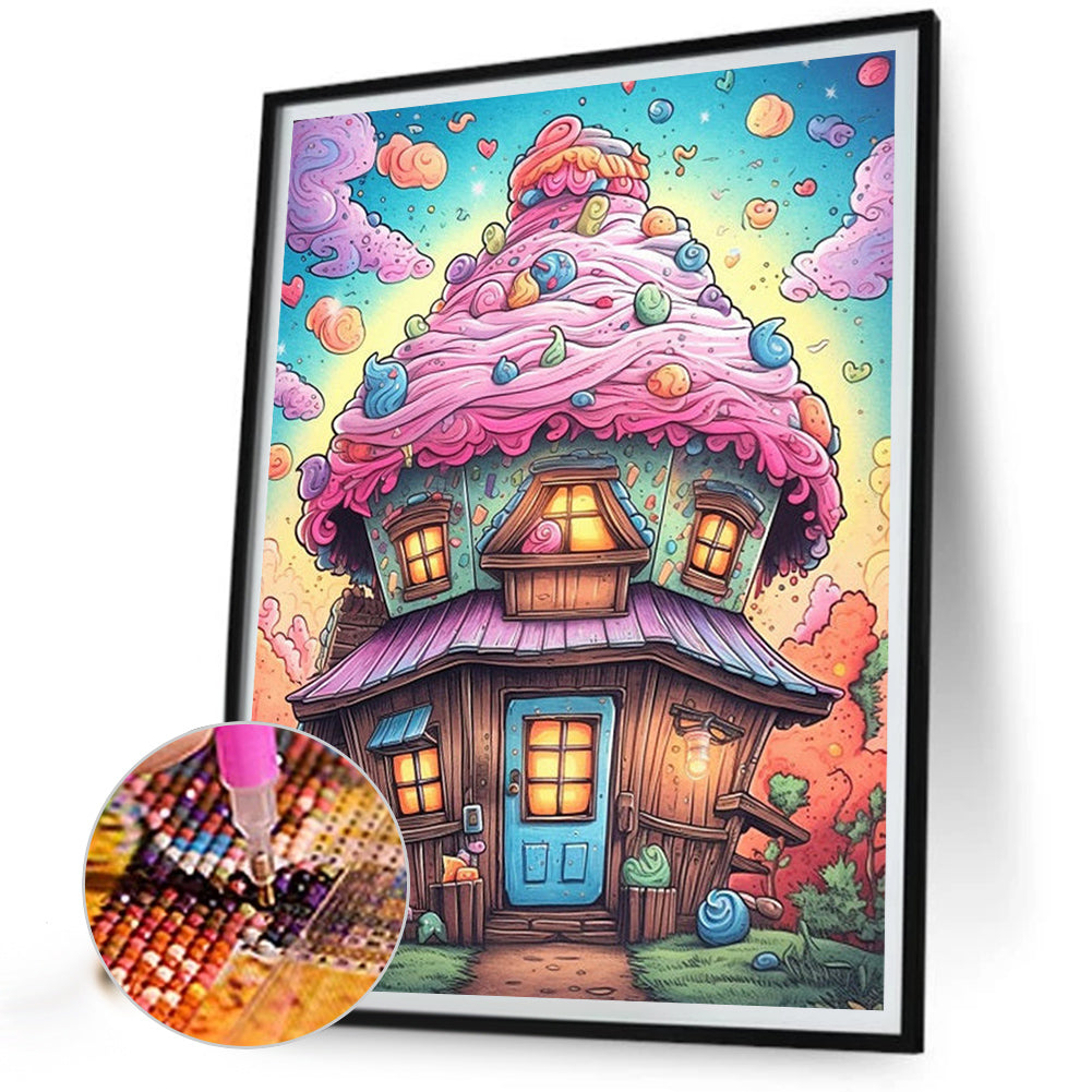 Ice Cream Shack - Full AB Round Drill Diamond Painting 40*55CM