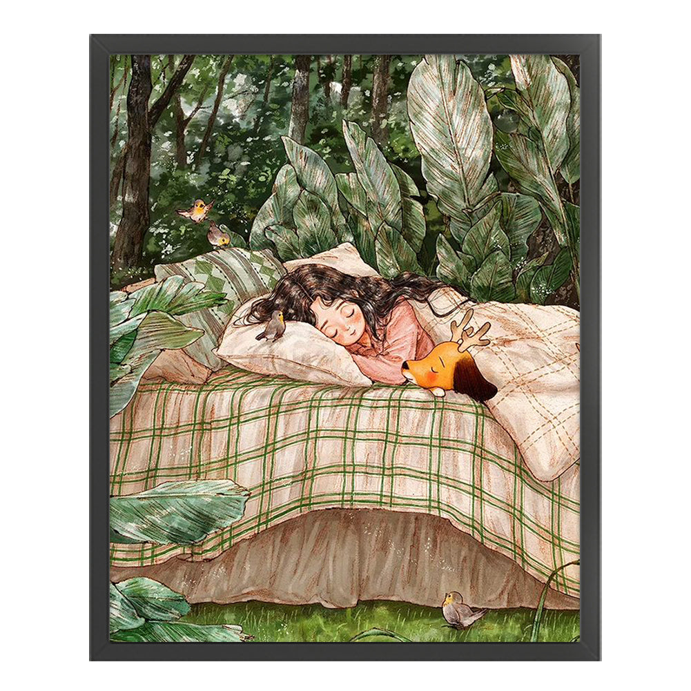 Forest Girl - 11CT Stamped Cross Stitch 50*60CM