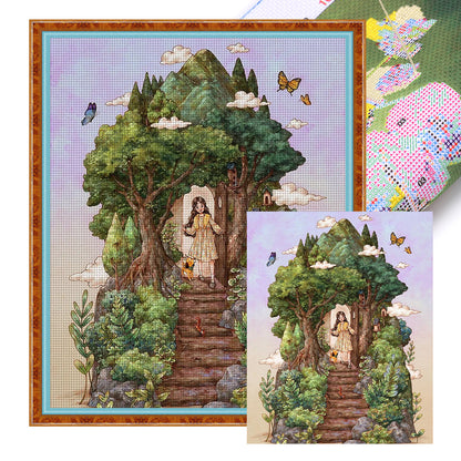 Forest Girl - 11CT Stamped Cross Stitch 50*60CM