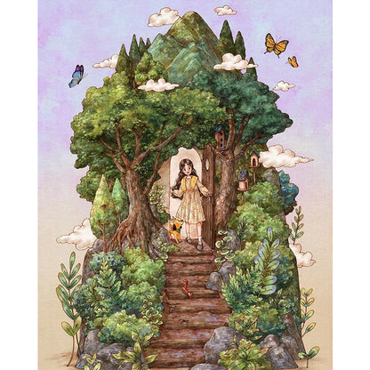 Forest Girl - 11CT Stamped Cross Stitch 50*60CM