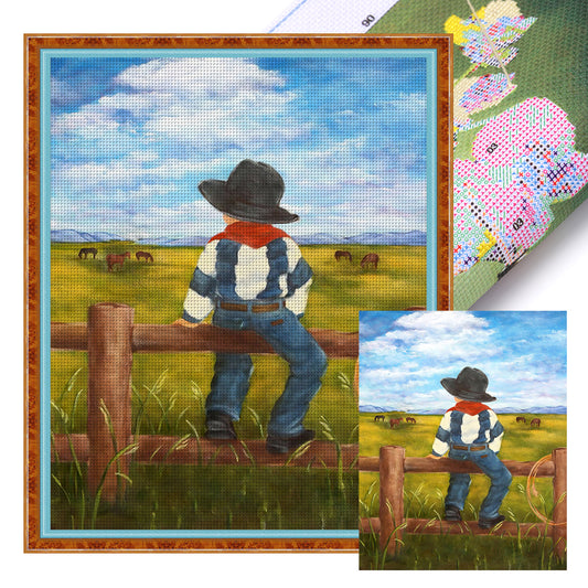 Cowboy - 11CT Stamped Cross Stitch 40*50CM