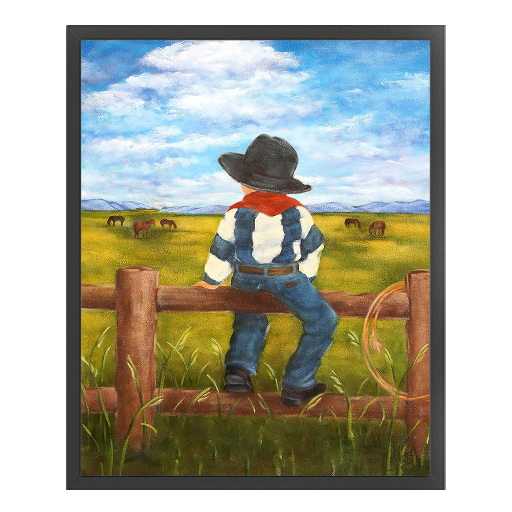 Cowboy - 11CT Stamped Cross Stitch 40*50CM