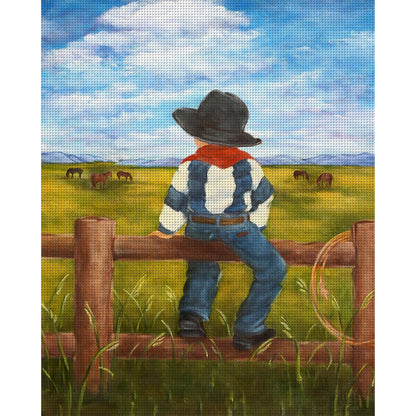 Cowboy - 11CT Stamped Cross Stitch 40*50CM