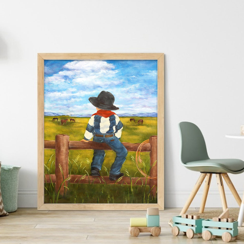 Cowboy - 11CT Stamped Cross Stitch 40*50CM