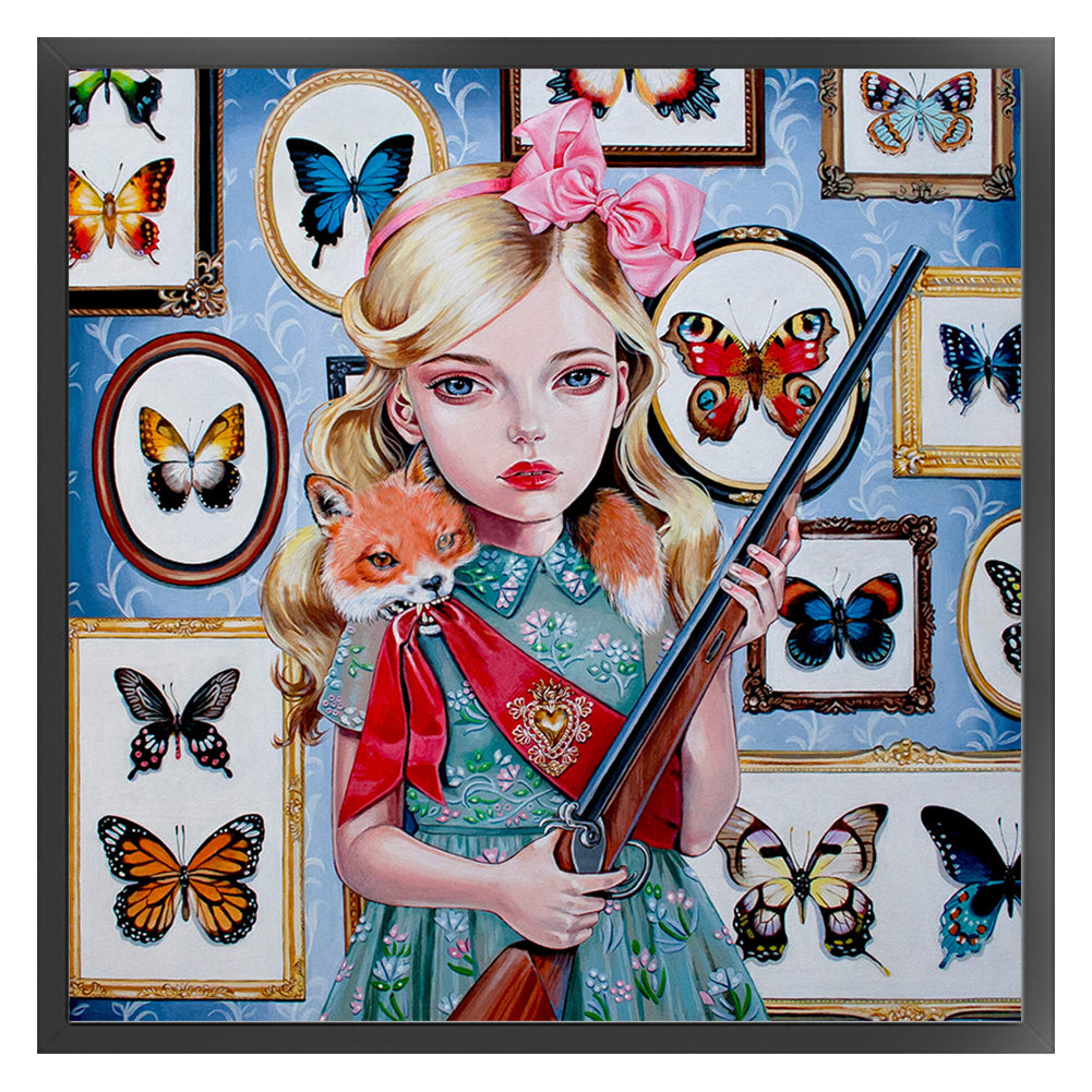 Girl - 11CT Stamped Cross Stitch 50*50CM