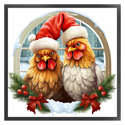 Christmas Rooster - 18CT Counted Cross Stitch 30*30CM