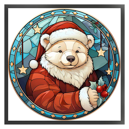 Christmas Polar Bear - 18CT Stamped Cross Stitch 20*20CM