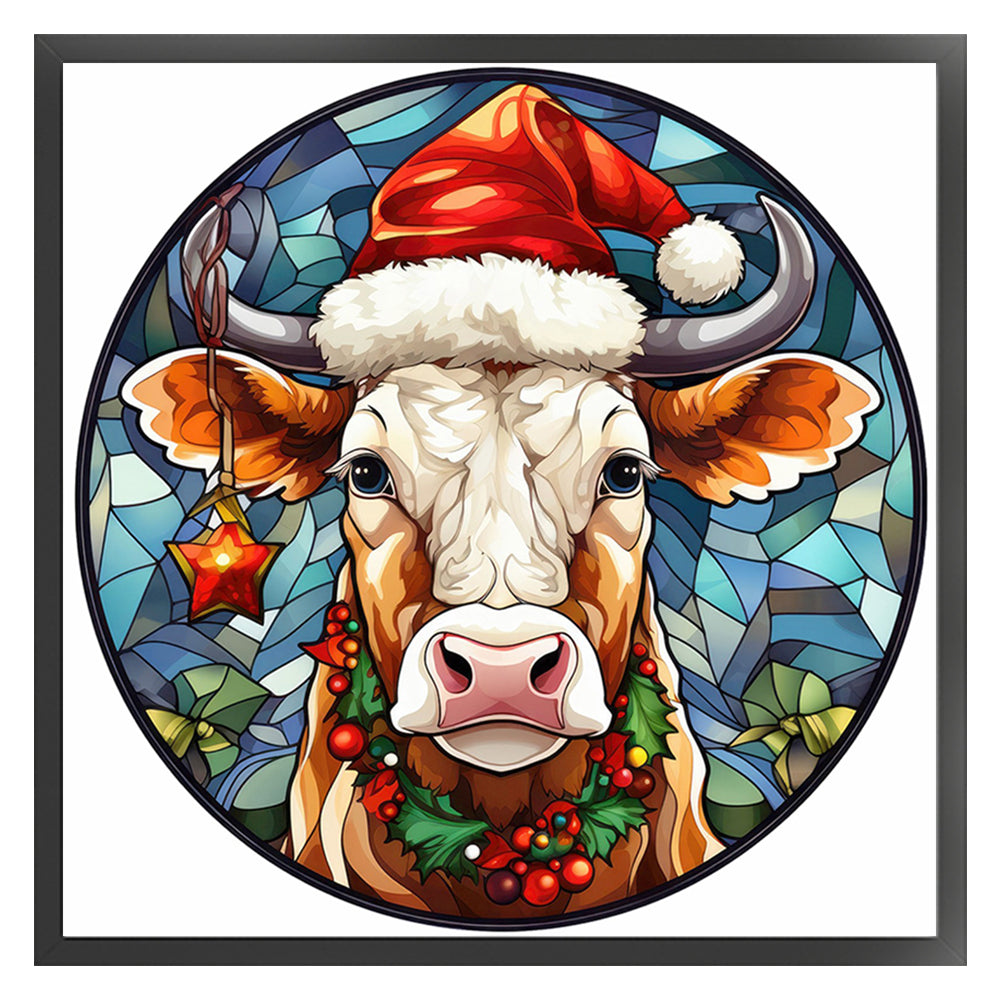 Christmas Yak - 18CT Stamped Cross Stitch 20*20CM