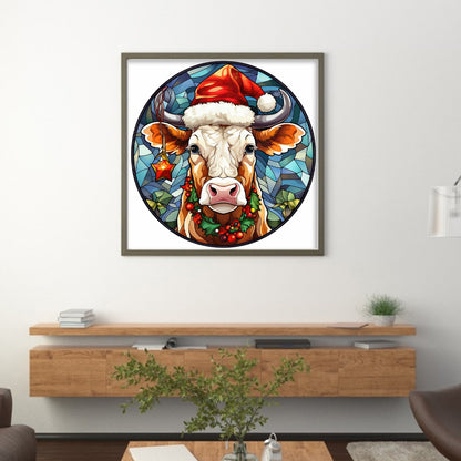 Christmas Yak - 18CT Stamped Cross Stitch 20*20CM