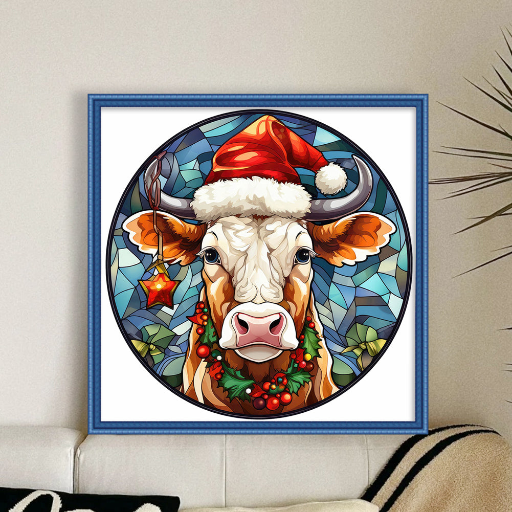 Christmas Yak - 18CT Stamped Cross Stitch 20*20CM