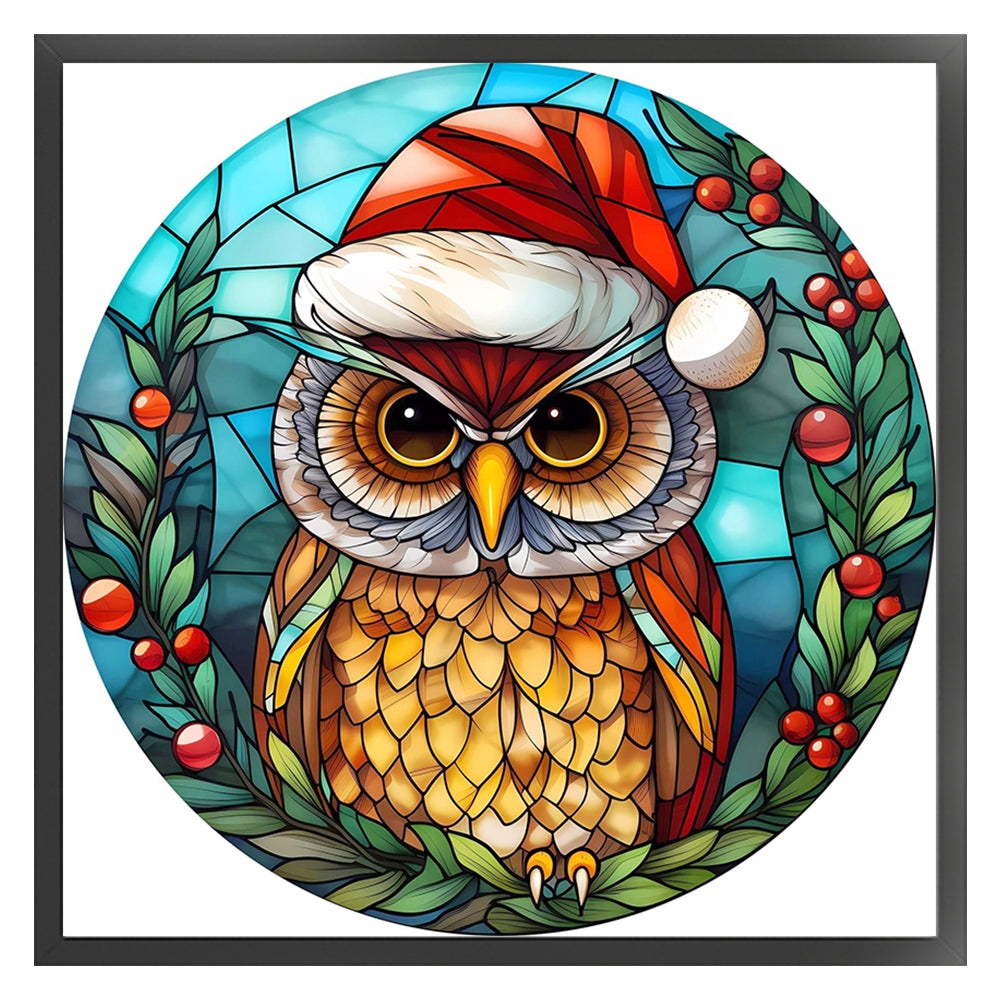 Christmas Owl - 18CT Stamped Cross Stitch 20*20CM