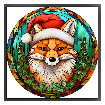 Christmas Fox - 18CT Stamped Cross Stitch 20*20CM