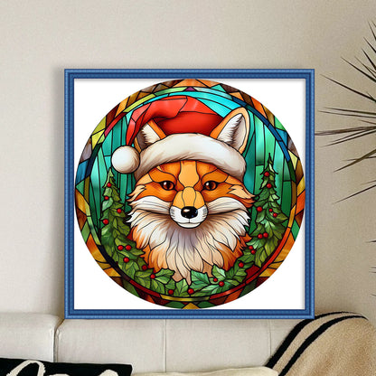 Christmas Fox - 18CT Stamped Cross Stitch 20*20CM