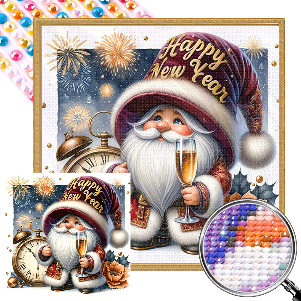 New Year'S Eve Goblin - Full AB Round Drill Diamond Painting 40*40CM