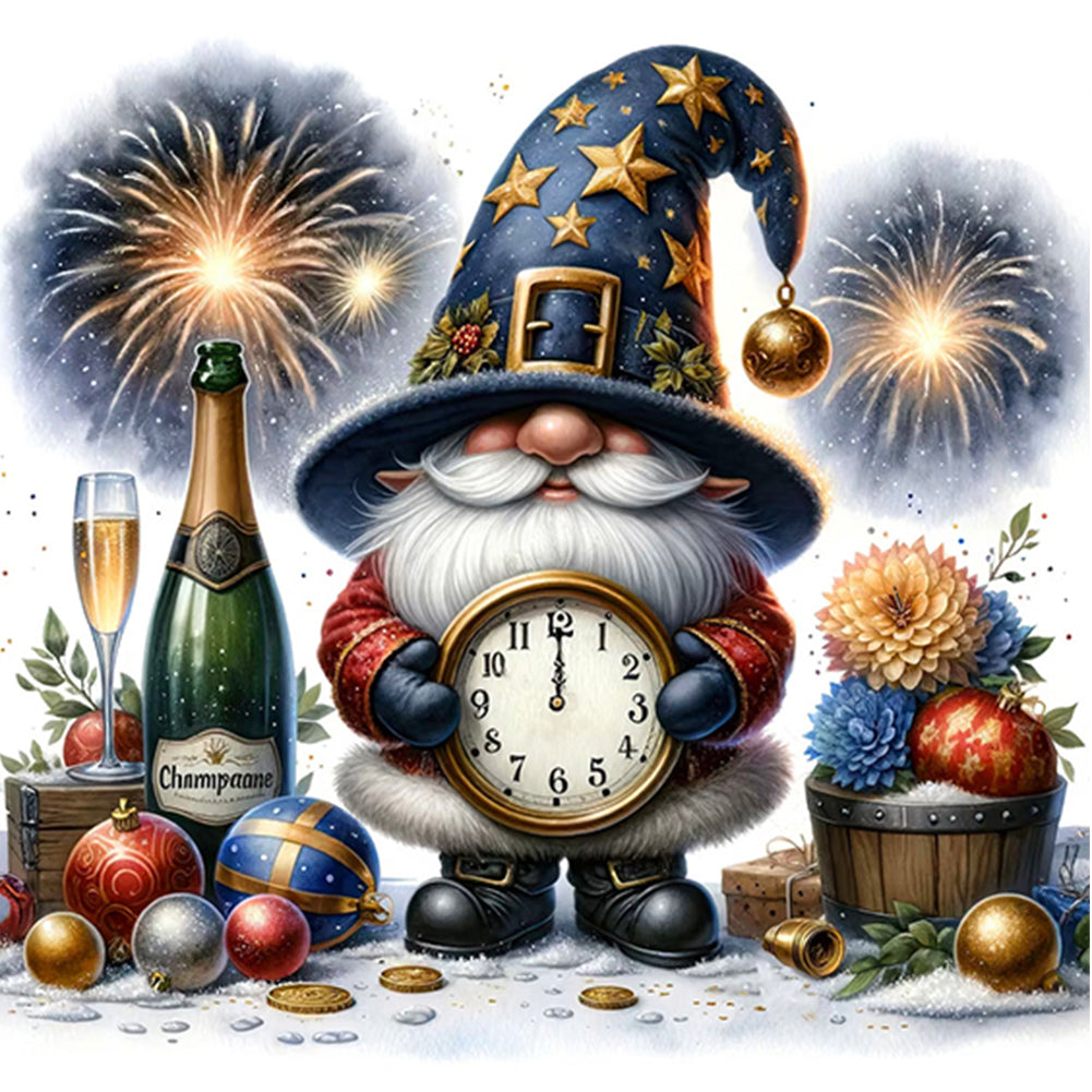 New Year'S Eve Goblin - Full AB Round Drill Diamond Painting 40*40CM