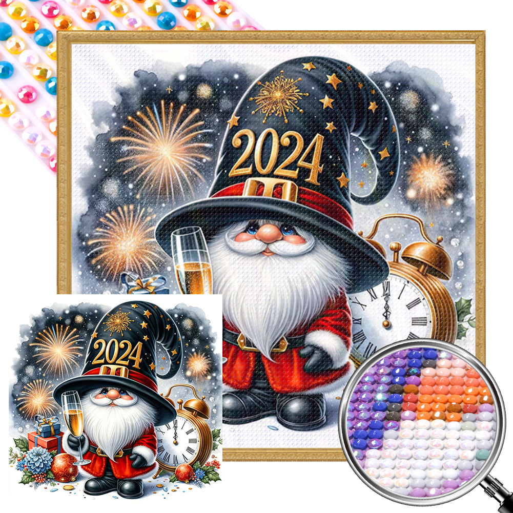 New Year'S Eve Goblin - Full AB Round Drill Diamond Painting 40*40CM