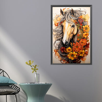 Sunflower Horse - Full AB Round Drill Diamond Painting 40*60CM