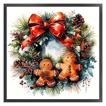 Wreath - 18CT Stamped Cross Stitch 30*30CM