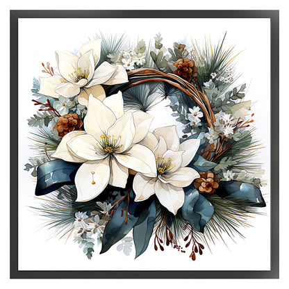 Wreath - 18CT Stamped Cross Stitch 30*30CM