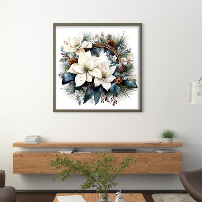 Wreath - 18CT Stamped Cross Stitch 30*30CM