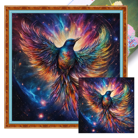 Colorful Bird - 18CT Stamped Cross Stitch 35*35CM