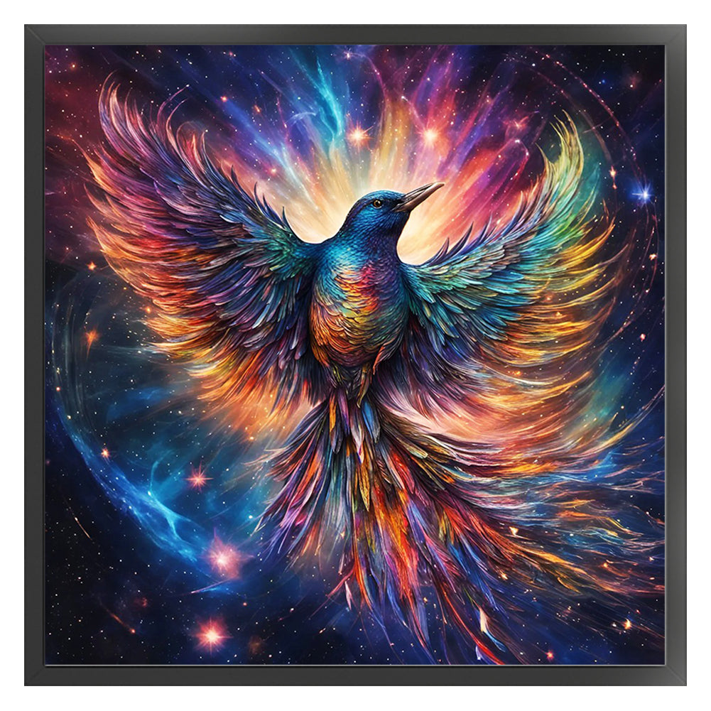 Colorful Bird - 18CT Stamped Cross Stitch 35*35CM