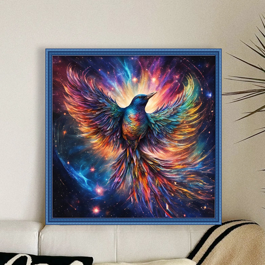 Colorful Bird - 18CT Stamped Cross Stitch 35*35CM