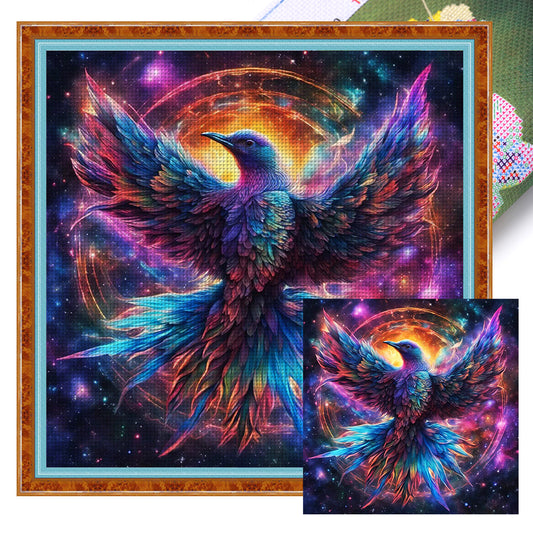 Colorful Bird - 18CT Stamped Cross Stitch 35*35CM