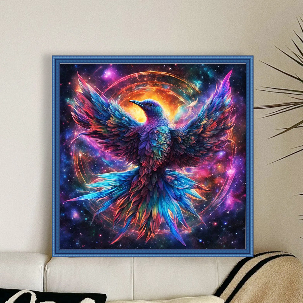 Colorful Bird - 18CT Stamped Cross Stitch 35*35CM