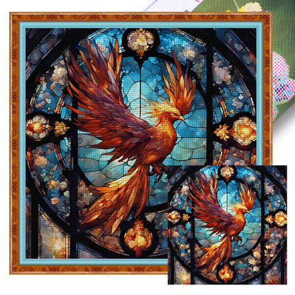 Colorful Bird - 18CT Stamped Cross Stitch 35*35CM