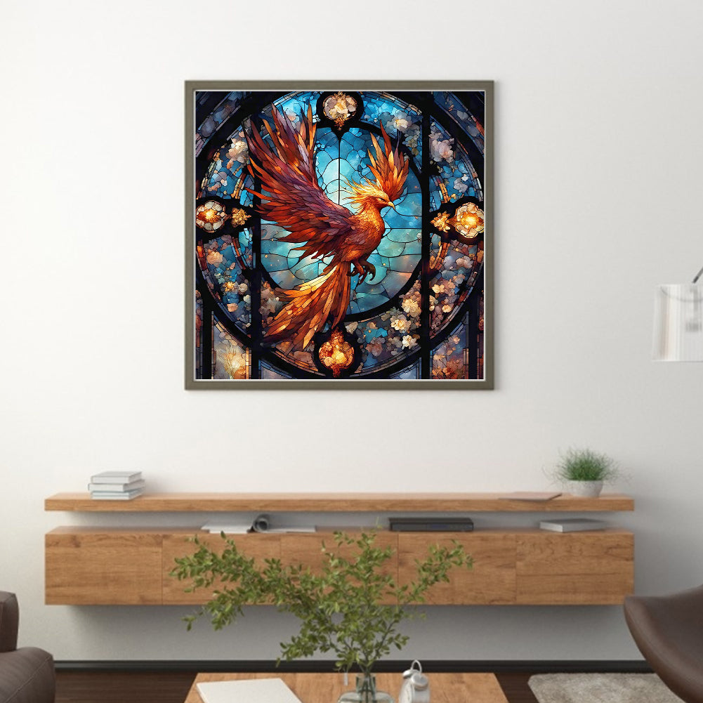 Colorful Bird - 18CT Stamped Cross Stitch 35*35CM