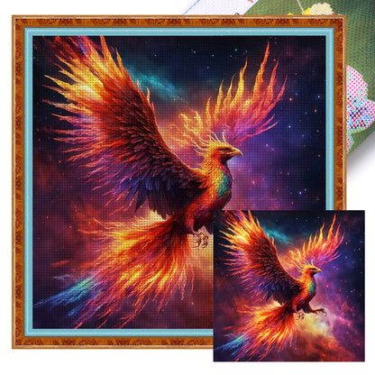 Colorful Bird - 18CT Stamped Cross Stitch 35*35CM