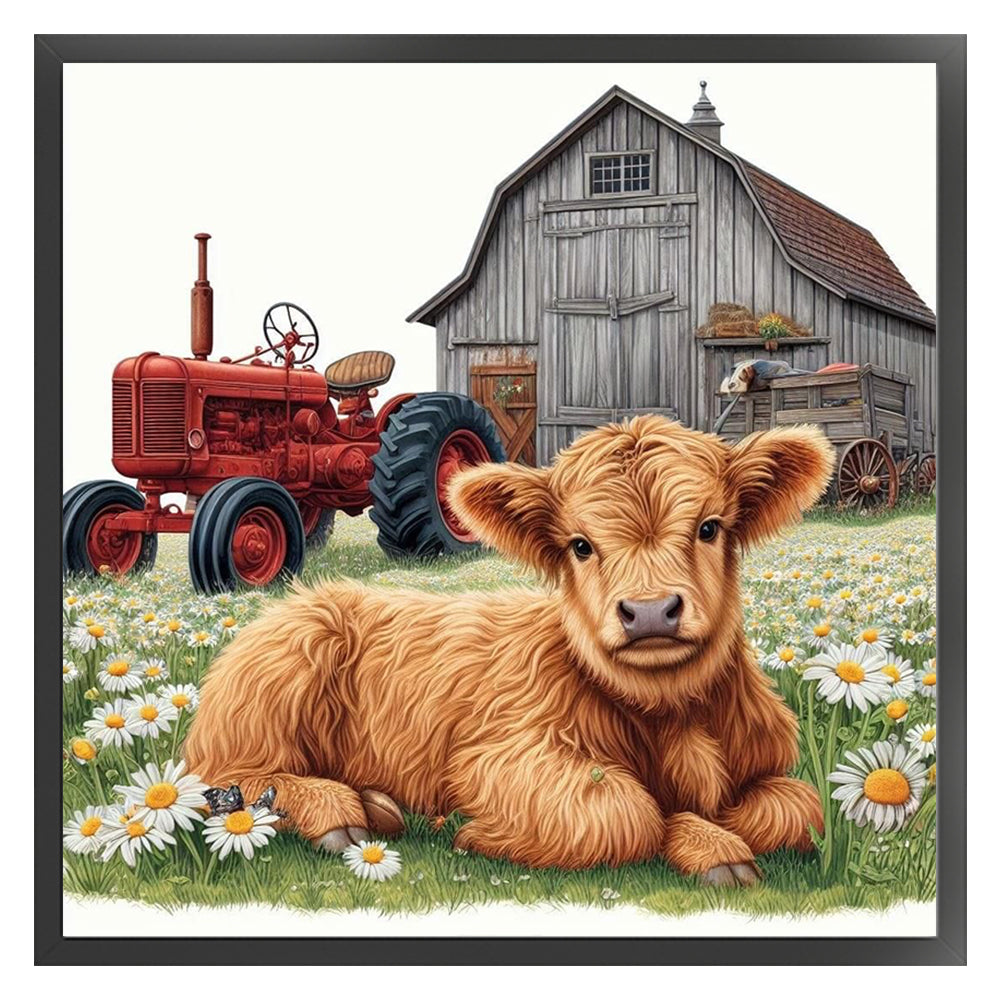 Cute Calf - 11CT Stamped Cross Stitch 40*40CM