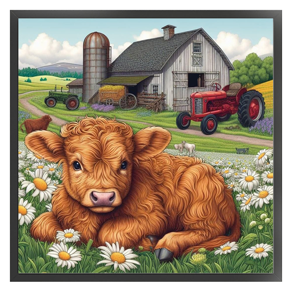 Cute Calf - 11CT Stamped Cross Stitch 40*40CM