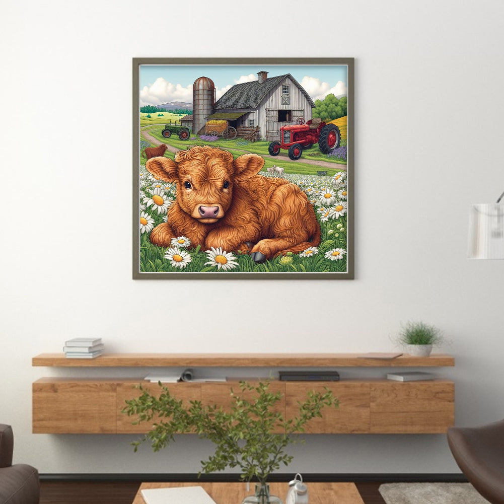 Cute Calf - 11CT Stamped Cross Stitch 40*40CM