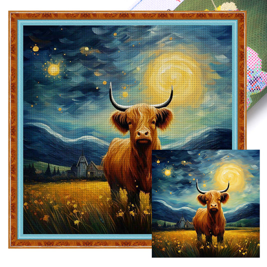 Cute Calf - 11CT Stamped Cross Stitch 40*40CM