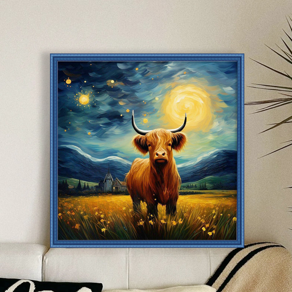 Cute Calf - 11CT Stamped Cross Stitch 40*40CM