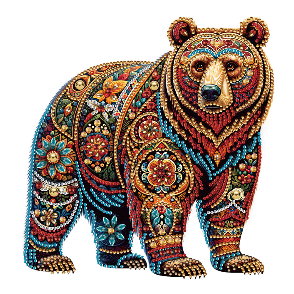 Gorgeous Bear - Special Shaped Drill Diamond Painting 30*30CM