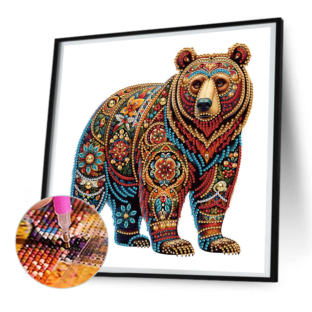 Gorgeous Bear - Special Shaped Drill Diamond Painting 30*30CM