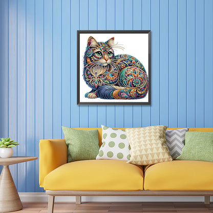 Gorgeous Cat - Special Shaped Drill Diamond Painting 30*30CM